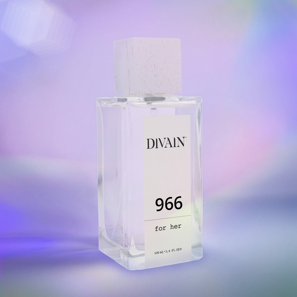 Perfume divain-966 on a neon purple background