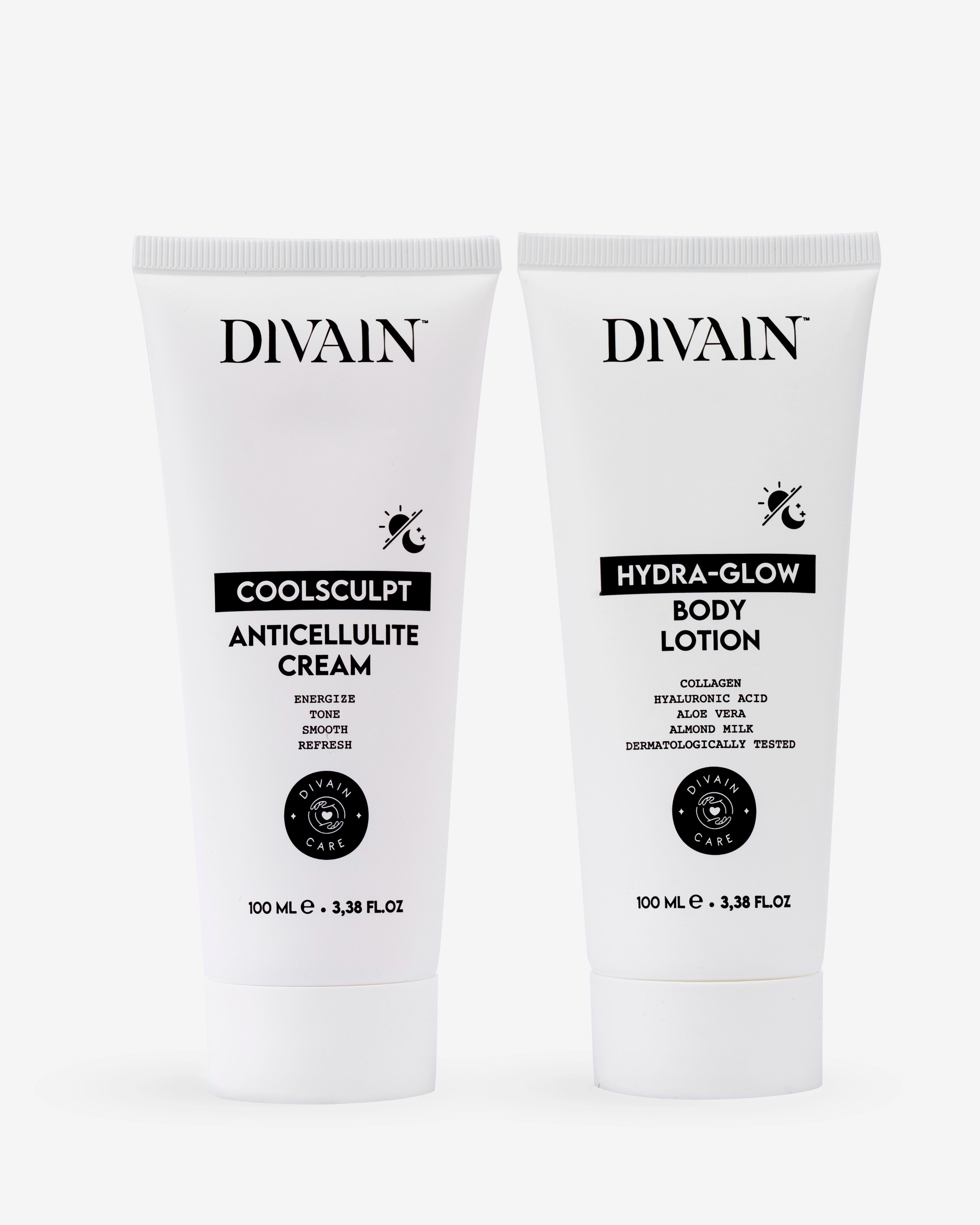 Moisturise and reduce pack containing a slimming cream and a moisturising body lotion.